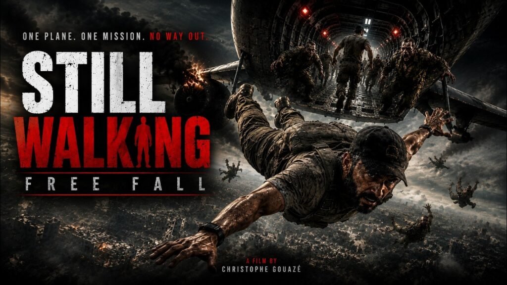 Still from STILL WALKING / FREE FALL - AI Post-Apocalyptic Film
