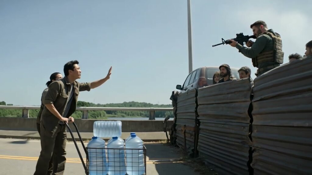 Still from Hands up. Generated entirely with Kling AI on Runway