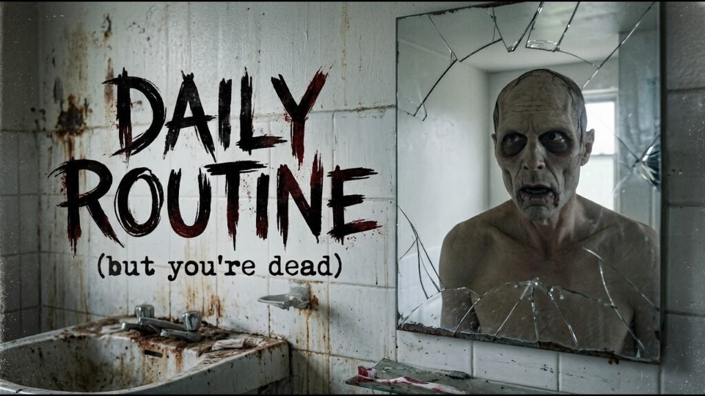 Still from SOMETHING IS COMING. / DAILY ROUTINE (BUT YOU'RE DEAD) - Teaser